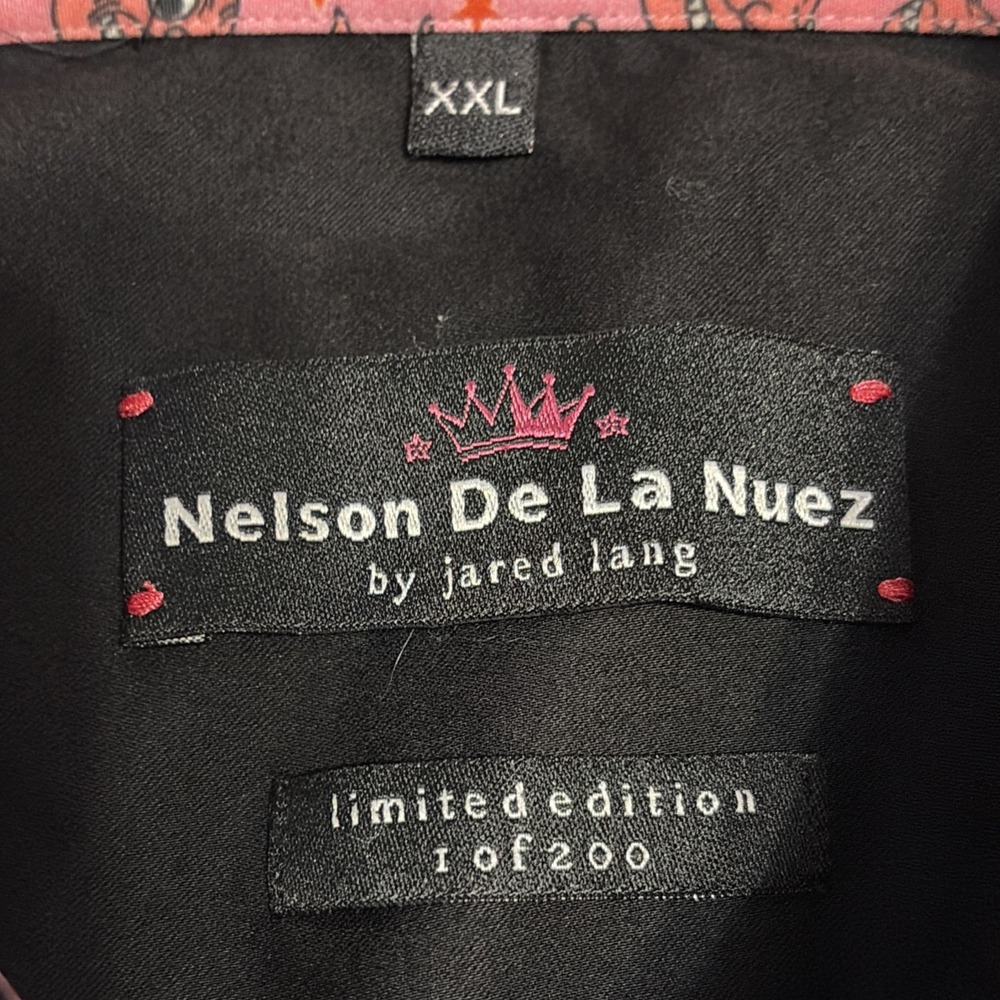 Limited Edition Jared Lang x Nelson De La Nuez Art (1 of 200) Mens Button Up XXL - Picture 6 of 16